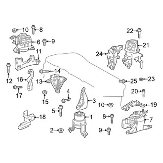Toyota OE - Engine / Transaxle - Engine & Transmission Mounting (2.5L)