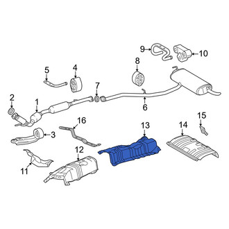 Toyota OE - Center Rear Floor Pan Heat Shield