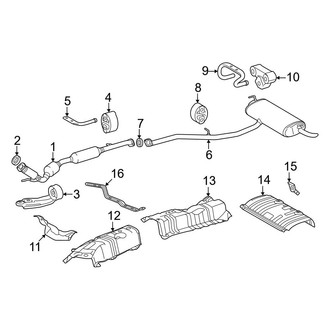 Toyota OE - Exhaust System - Exhaust Components (2.5L)