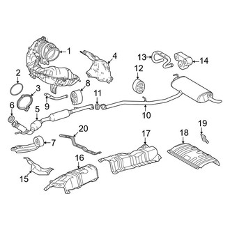 Toyota OE - Exhaust System - Exhaust Components (2.4L)