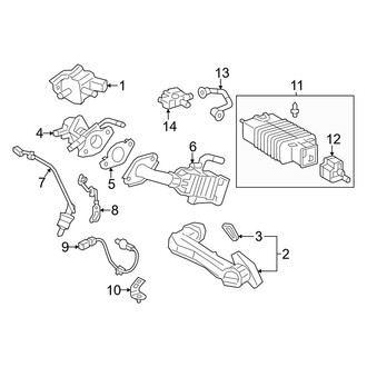 Toyota OE - Emission System - Emission Components (2.5L)