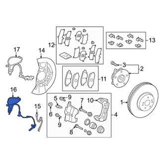 Toyota OE - Front Left ABS Wheel Speed Sensor
