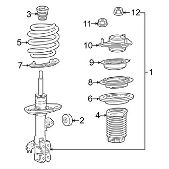 Toyota OE - Front Suspension - Struts & Components