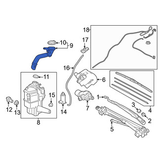 Toyota OE - Front Washer Fluid Reservoir Filler Pipe