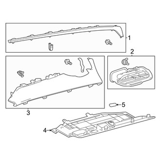 Toyota OE - Instrument Panel Components (Passenger Side)