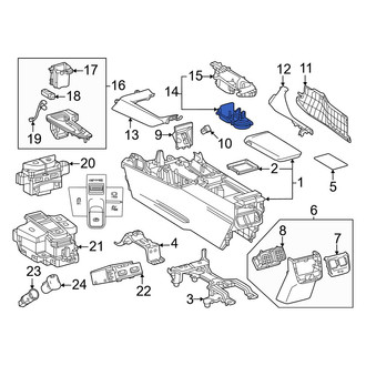 Toyota OE - Rear Console Cup Holder