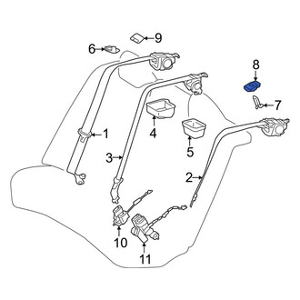 Toyota OE - Rear Inner Child Restraint Anchor Plate Cap