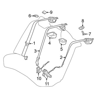 Toyota OE - Restraint Systems - Rear Seat Belts