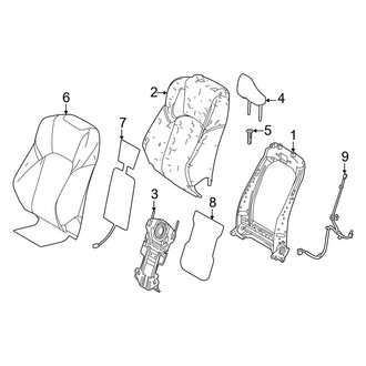 Toyota OE - Seats & Tracks - Passenger Seat Components (Seat Back Components)