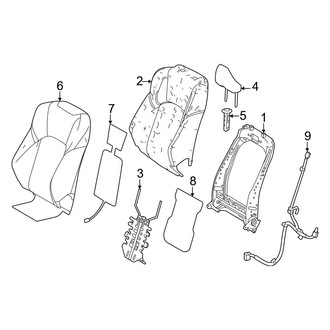Toyota OE - Seats & Tracks - Driver Seat Components (Seat Back Components)