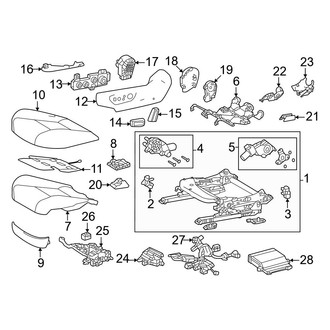 Toyota OE - Seats & Tracks - Driver Seat Components (Seat Cushion Components)