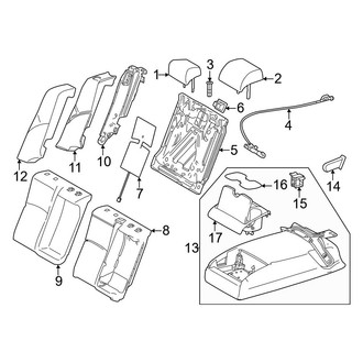 Toyota OE - Seats & Tracks - Rear Seat Components (60% Side, Seat Back Components)