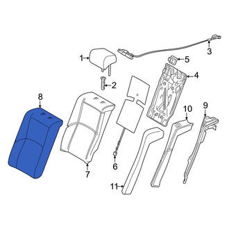 Toyota OE - Rear Left Seat Back Cushion Cover