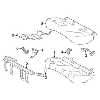 Toyota OE - Seats & Tracks - Rear Seat Components (Cushion Components)