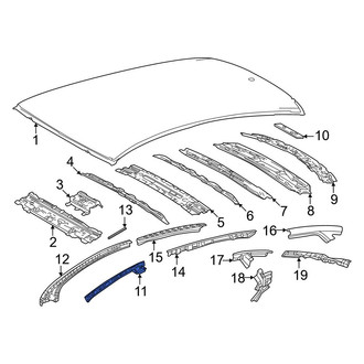 Toyota OE - Front Right Inner Roof Side Rail