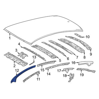 Toyota OE - Rear Right Inner Roof Side Rail
