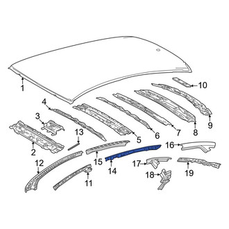 Toyota OE - Center Right Outer Roof Side Rail