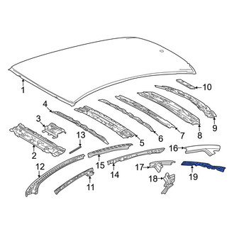 Toyota OE - Center Left Outer Roof Side Rail