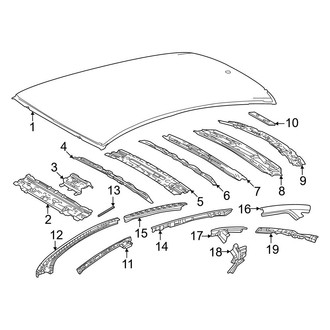 Toyota OE - Roof & Components (W/O Panoramic Roof), (XLE)