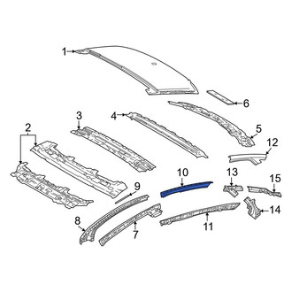 Toyota OE - Center Left Outer Roof Side Rail