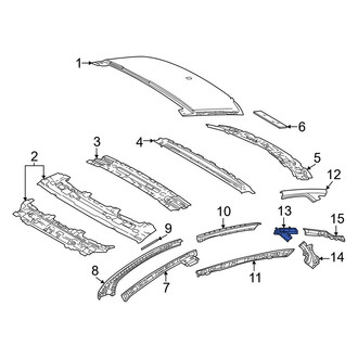 Toyota OE - Front Left Inner Roof Side Rail