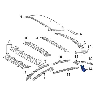 Toyota OE - Rear Left Inner Roof Side Rail