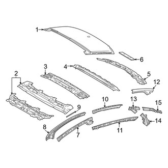 Toyota OE - Roof & Components (With Panoramic Roof), (Limited / Platinum)