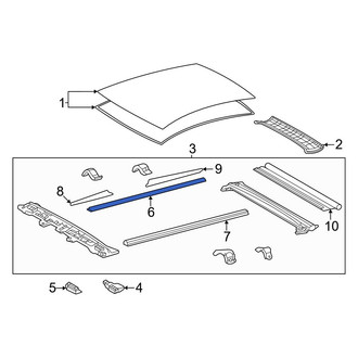 Toyota OE - Right Sunroof Guide Rail