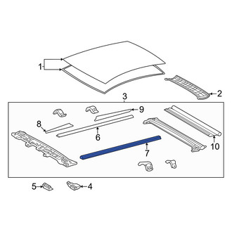 Toyota OE - Left Sunroof Guide Rail