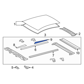 Toyota OE - Rear Left Sunroof Opening Trim