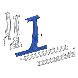 Toyota OE - Left Body B-Pillar and Rocker Panel