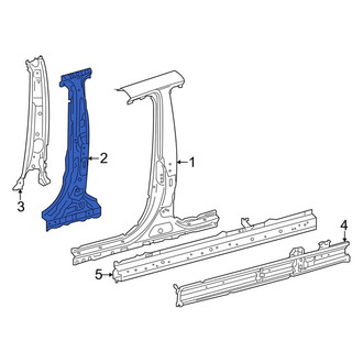 Toyota OE - Left Body B-Pillar Reinforcement