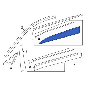 Toyota OE - Front Left Upper Door Molding