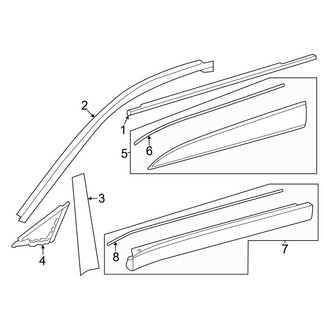 Toyota OE - Front Door - Exterior Trim
