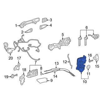 Toyota OE - Front Left Door Latch Assembly