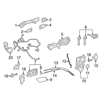 Toyota OE - Front Left Door Lock Operating Rod