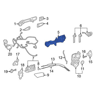 Toyota OE - Front Right Exterior Door Handle Base