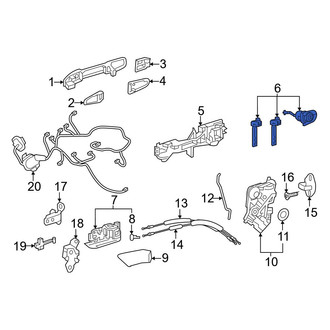 Toyota OE - Front Left Door Lock Cylinder