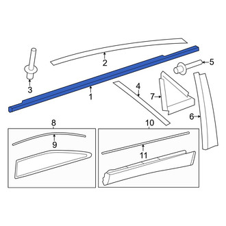 Toyota OE - Front Left Door Belt Molding