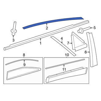 Toyota OE - Rear Left Upper Door Reveal Molding