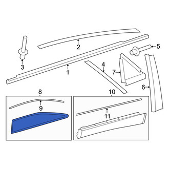 Toyota OE - Rear Left Upper Door Molding