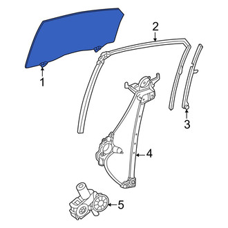 Toyota OE - Rear Left Door Glass