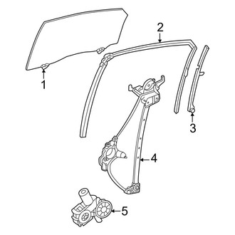 Toyota OE - Rear Door - Glass & Hardware