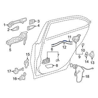 Toyota OE - Rear Door Latch Cable