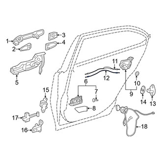 Toyota OE - Rear Door Latch Cable