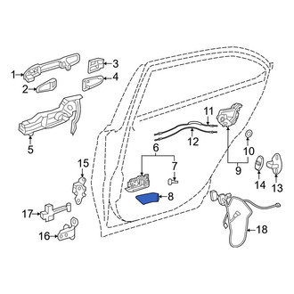 Toyota OE - Rear Left Interior Door Handle Trim