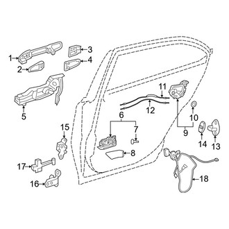 Toyota OE - Rear Door - Lock & Hardware