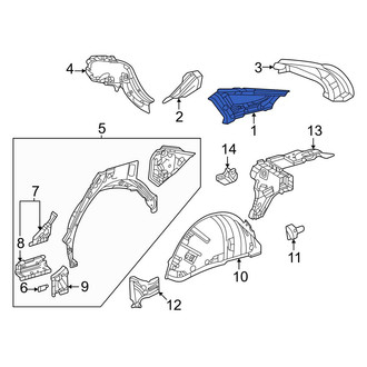 Toyota OE - Rear Left Inner Quarter Panel