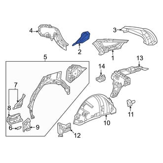 Toyota OE - Rear Left Quarter Panel Reinforcement
