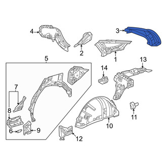 Toyota OE - Left Inner Body D-Pillar